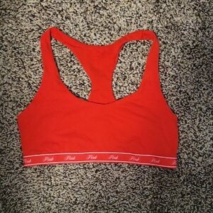 PINK Victoria's Secret Bold Red Sports Bra
